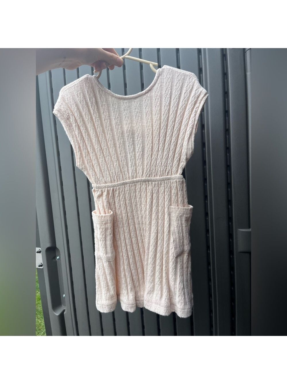 Zara Cream Knit Dress with‎ Back Cut Out and Bow
